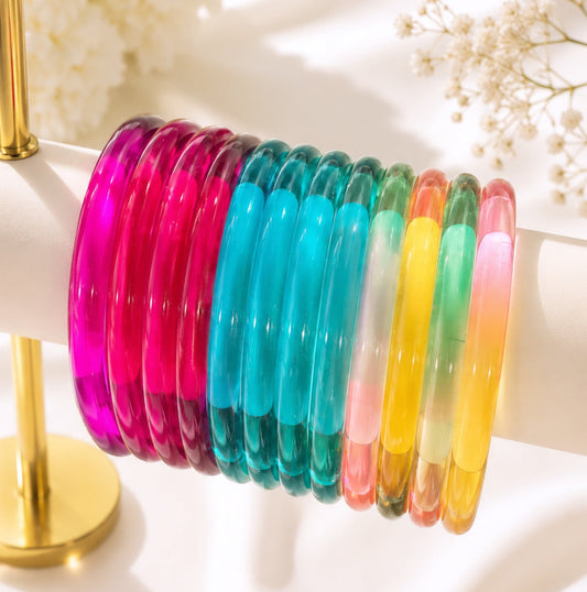 Nia Glossy Bangle Set- Set of 3