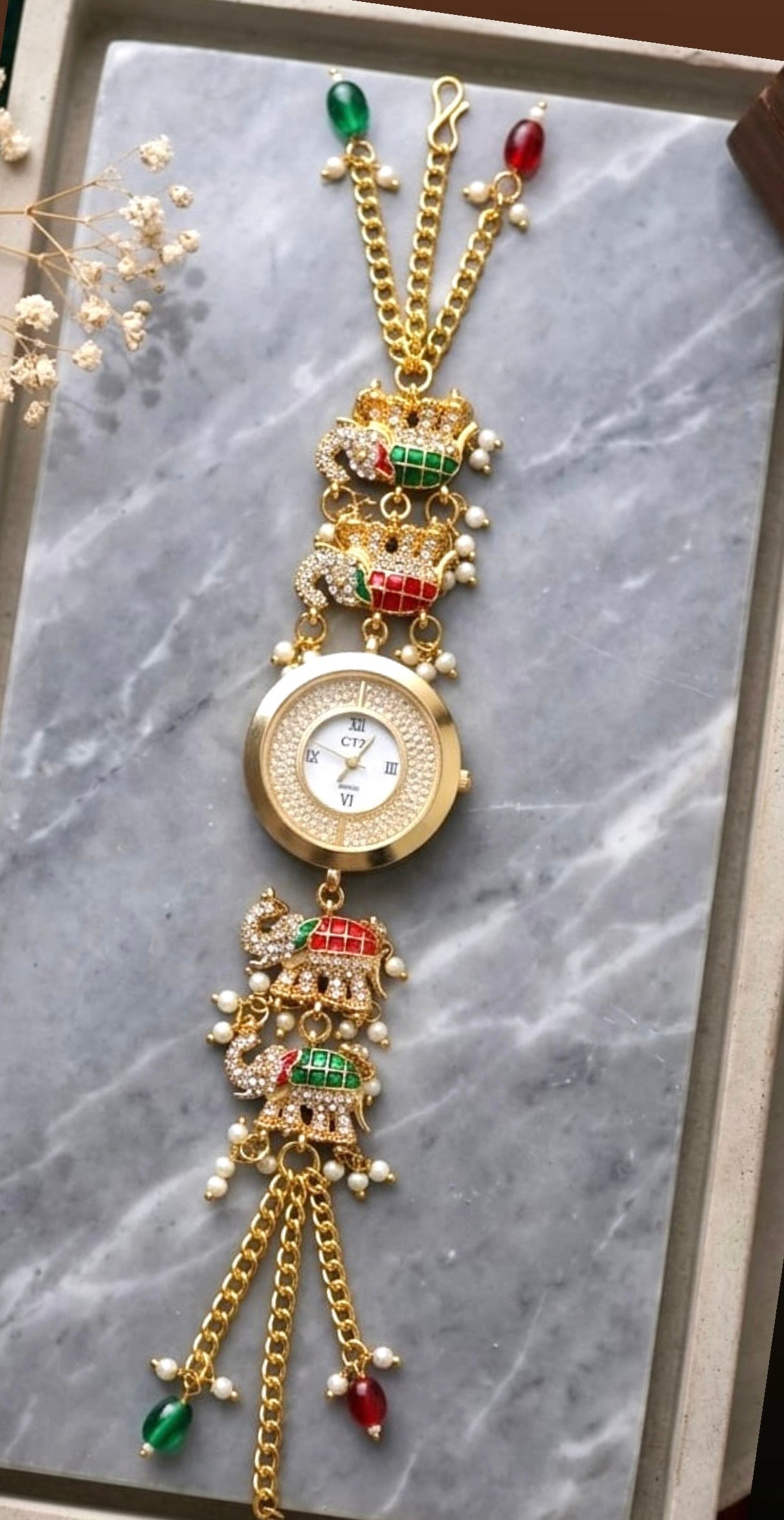 Sheena Kashmiri Style Watch-Adjustable
