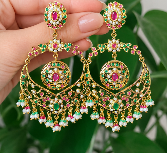 Navreen Premium Jadau Chandbali