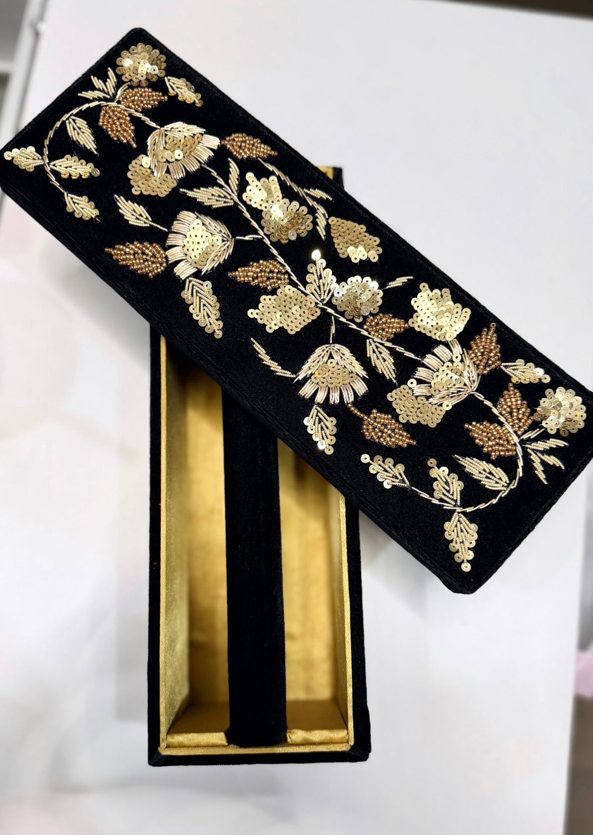 Zardozi Work Velvet Bangle Box