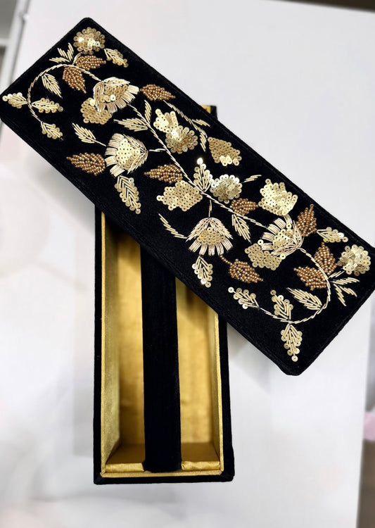 Zardozi Work Velvet Bangle Box