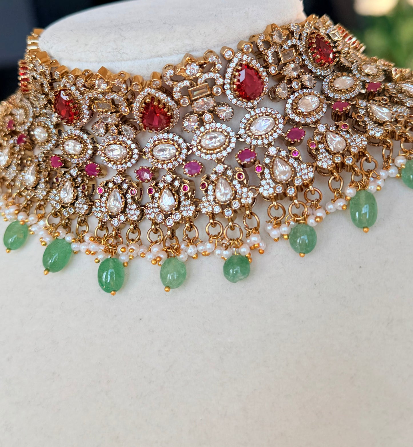 Meher Choker Moissanite Kundan Necklace