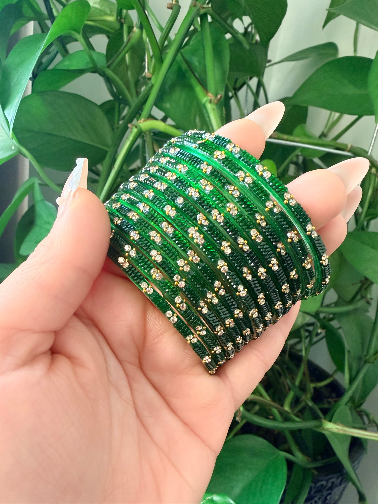 Sophia Glass Bangle Set