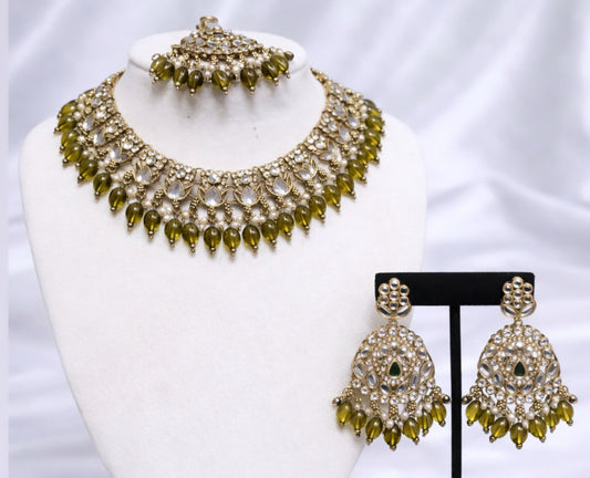 Hira Mirror Necklace Set