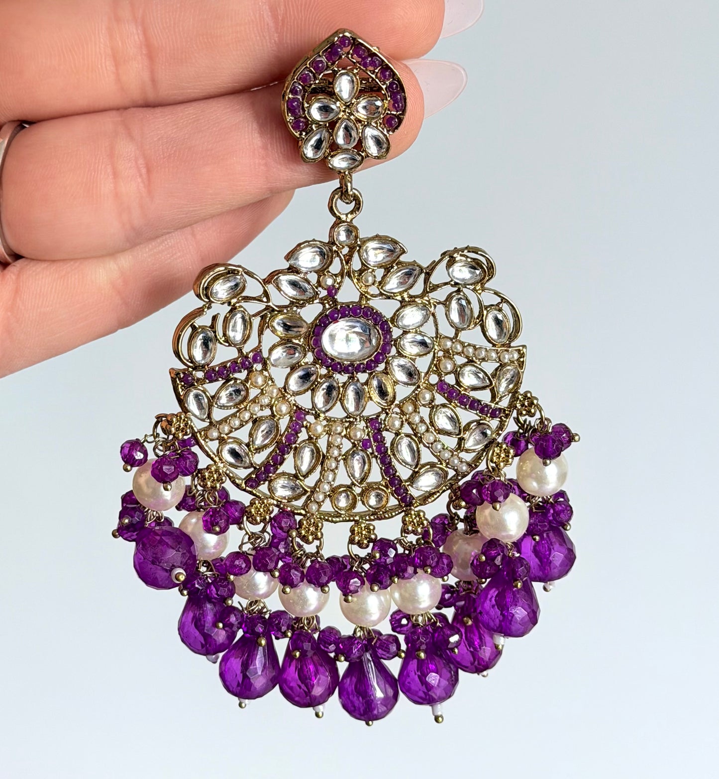 Nina Polki Style Earrings