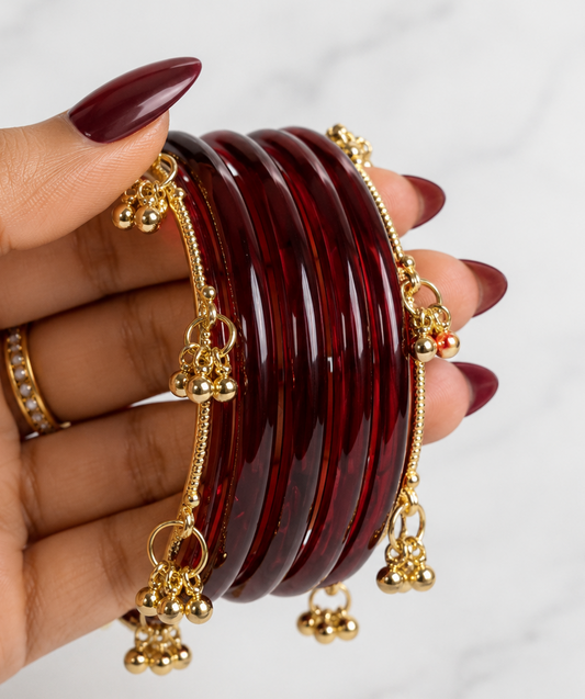 Noor Glossy Bangle Set-For Both Hands