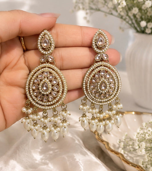 Mina Polki Style Earrings