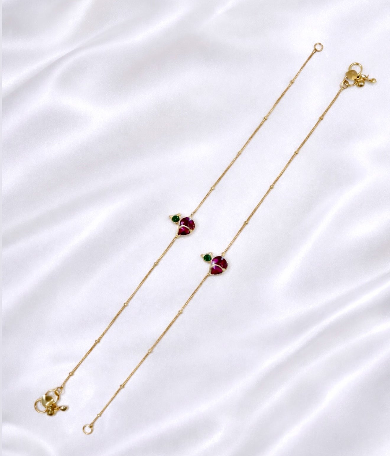 Pachi Kundan Anklets