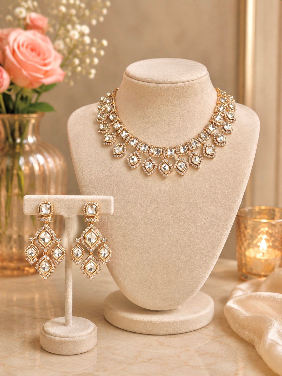 Sania Premium Monsiannate Necklace Set