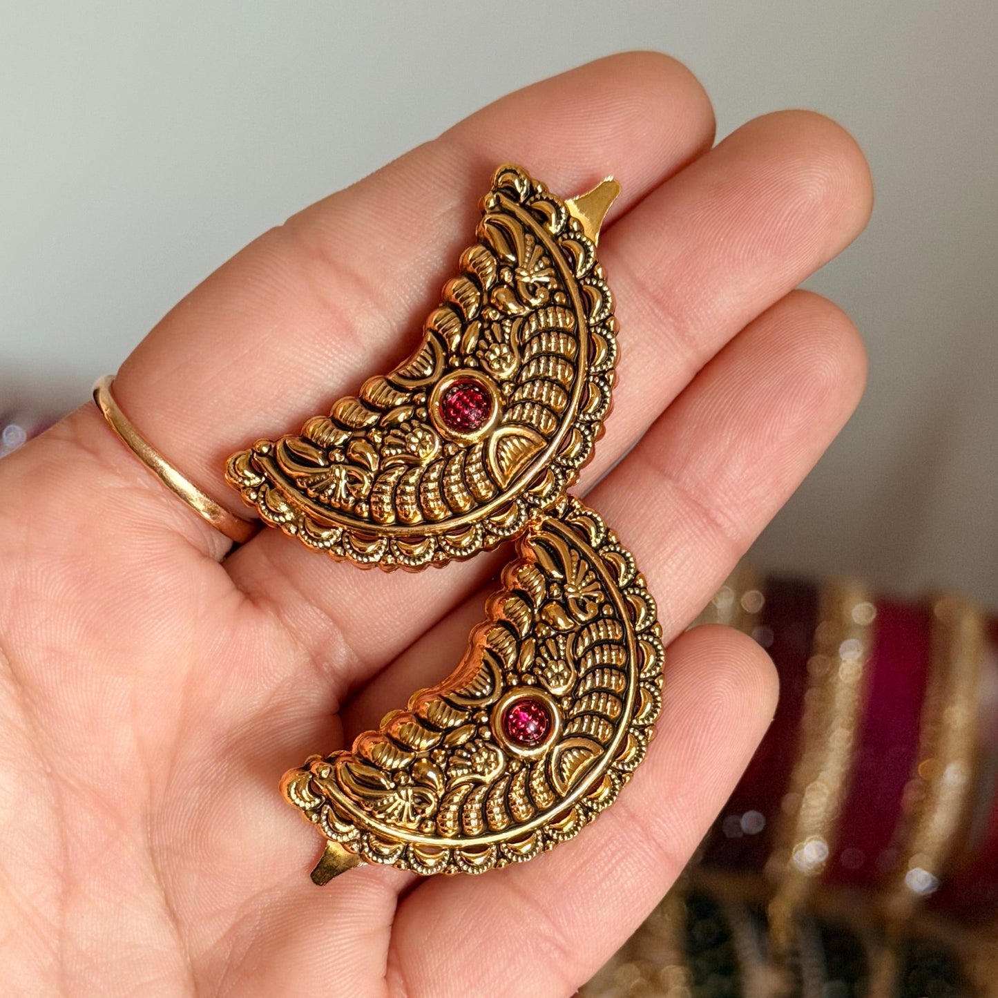 Jas Gold Plated Hair Pins