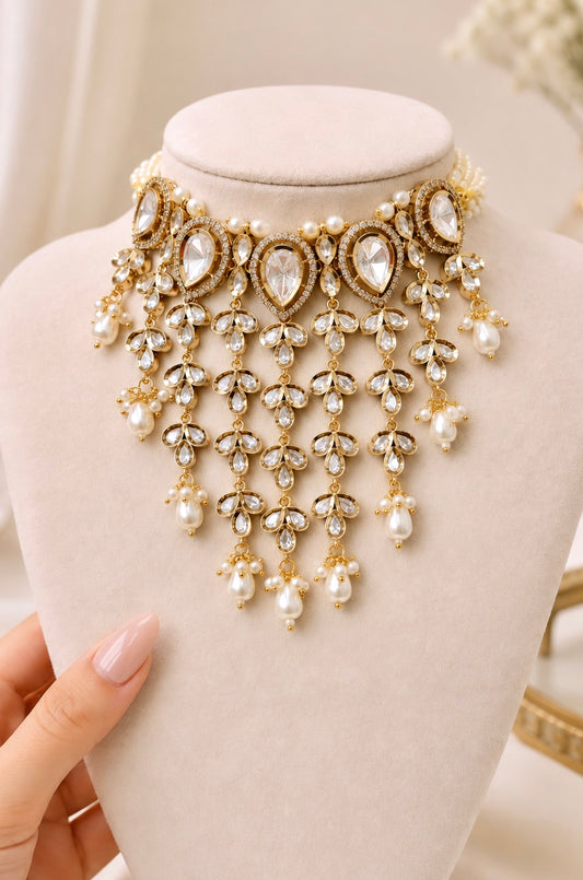 Aparna Waterfall Style Necklace Set