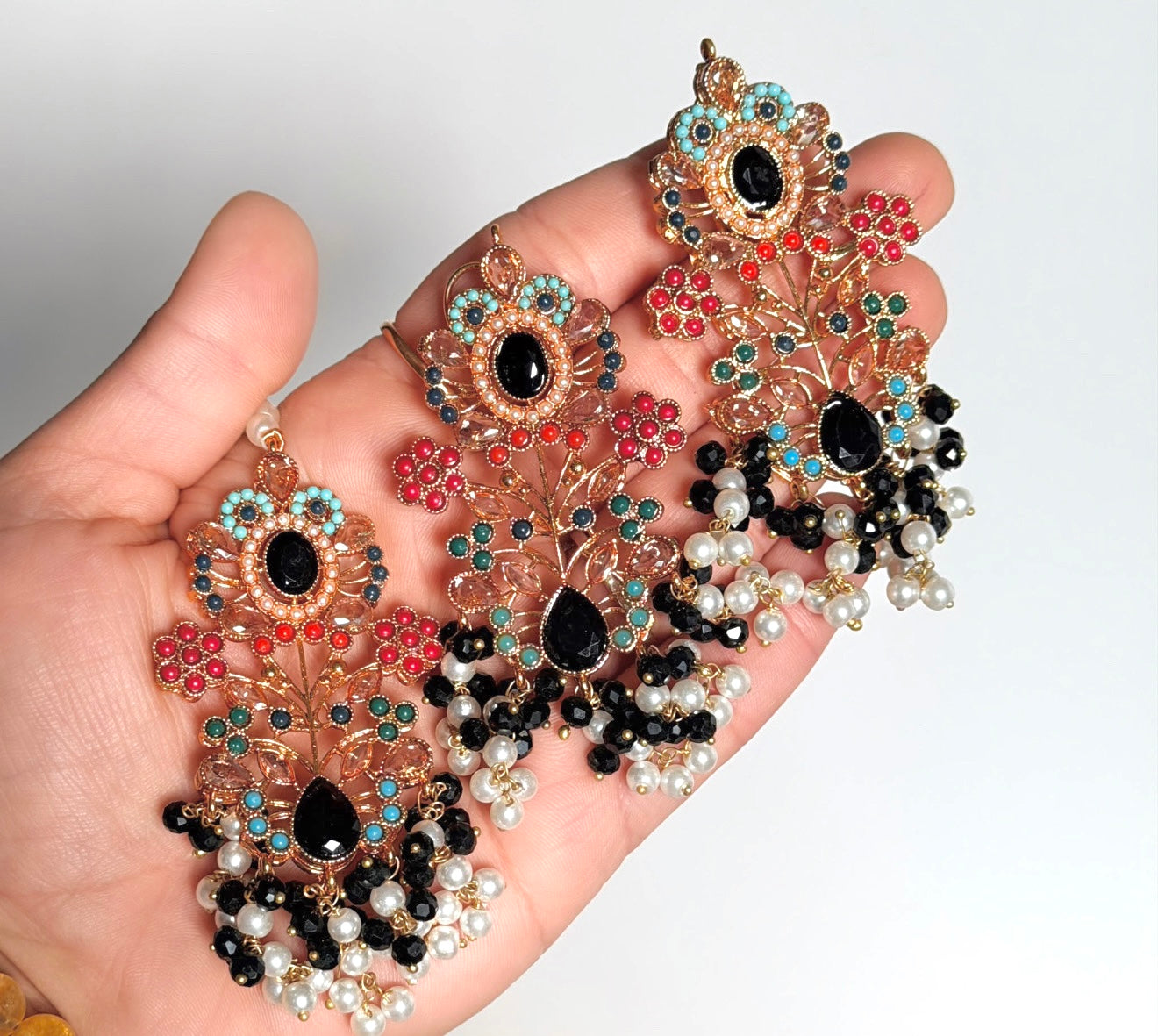 Amreen Nauratan Pakistani Choker Style Necklace Set-Back in Stock
