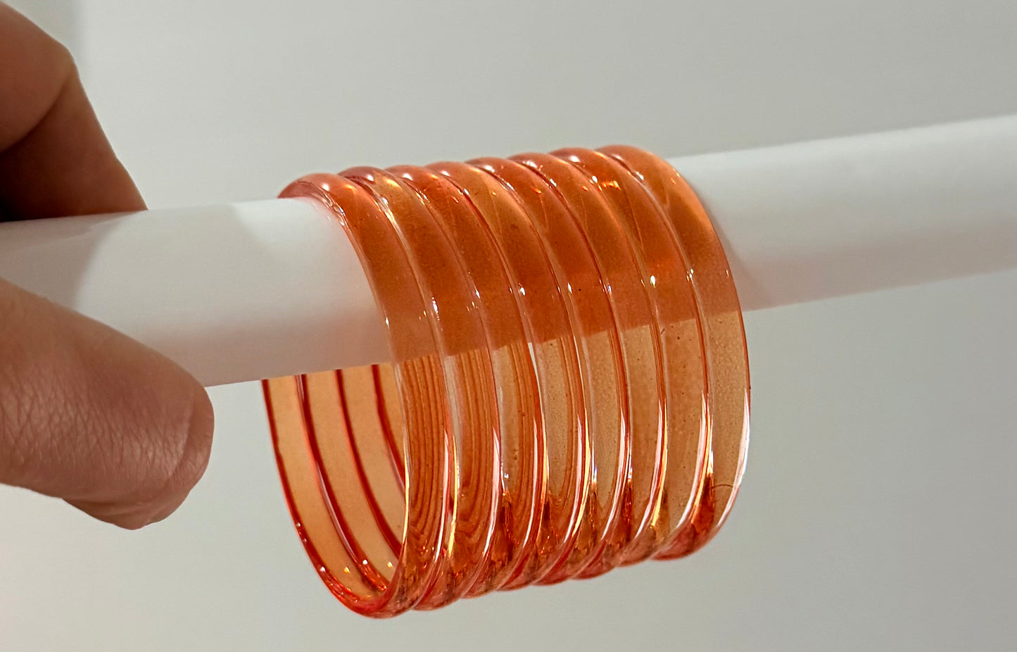 Sophia Glossy Glass Bangle Set