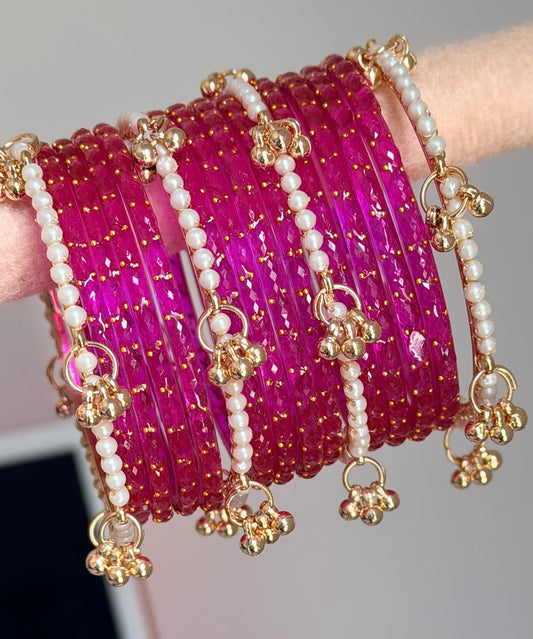 Trisha Raindrop Bangle Set