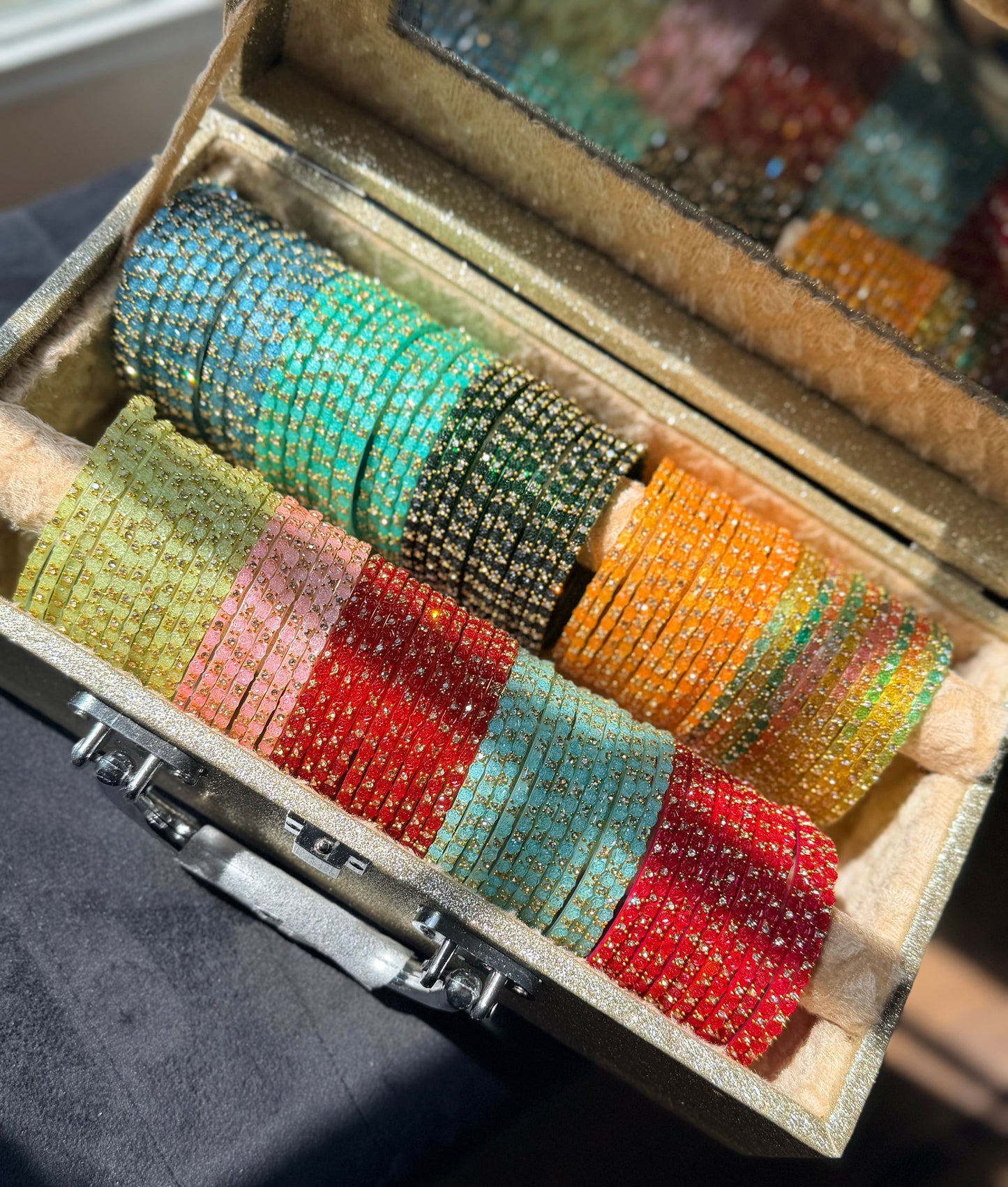 Tania Flower Glass Bangle Box