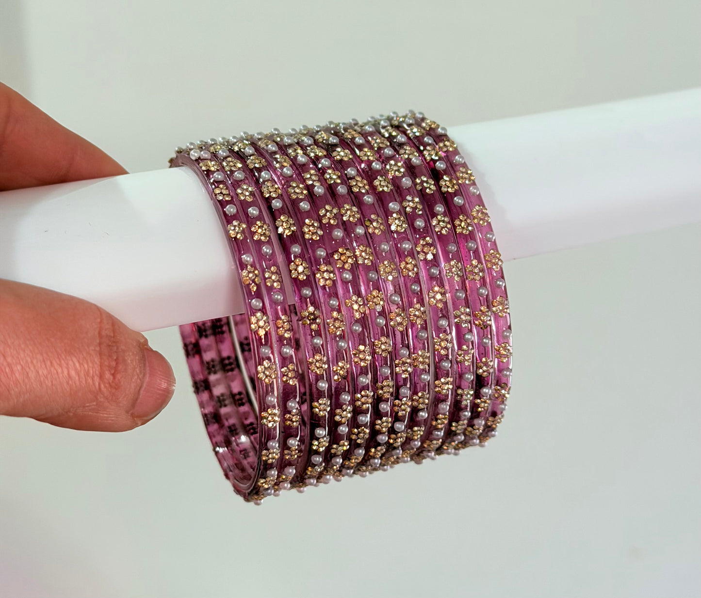 Sophia Glass Bangle Set
