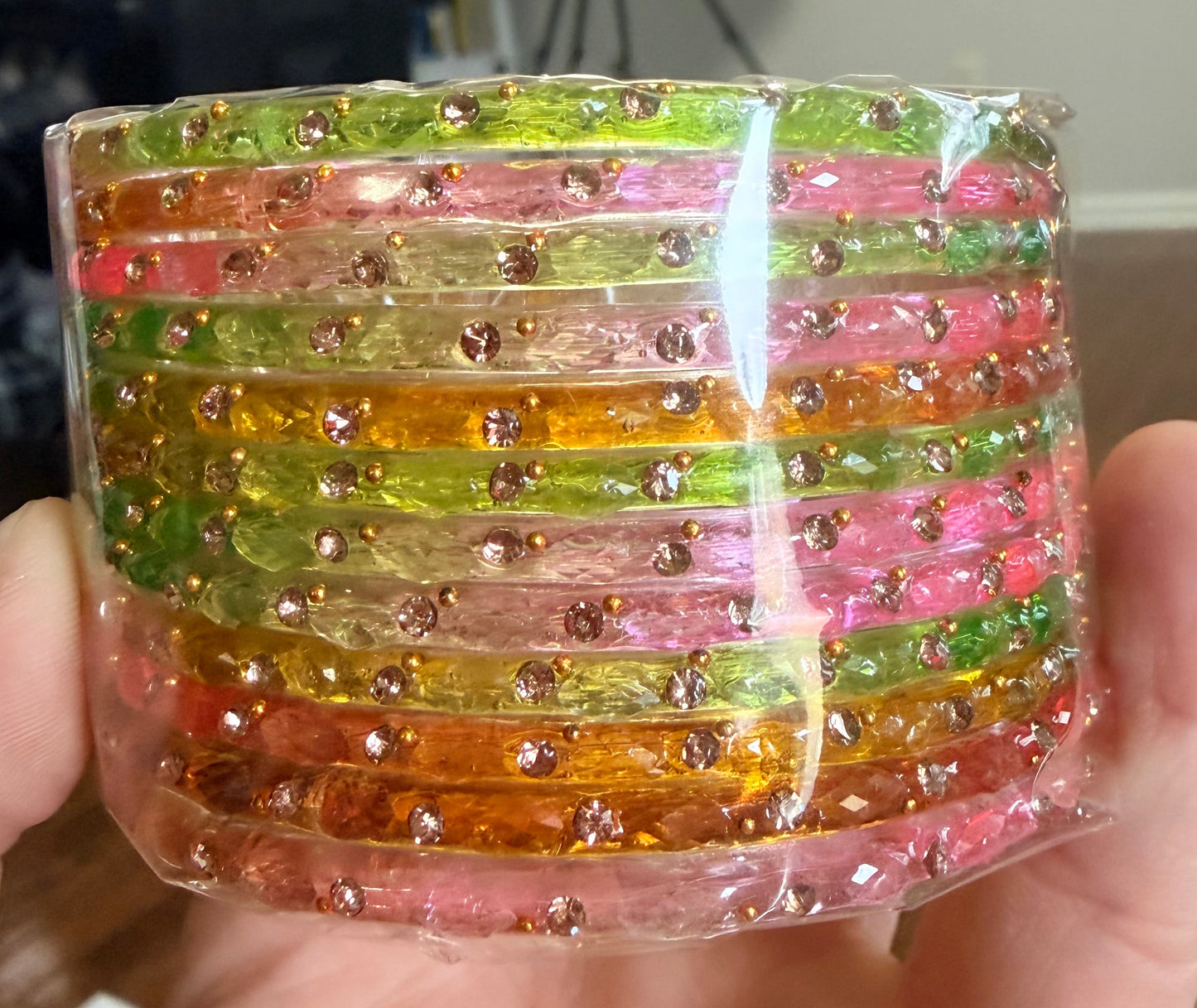 Pastel Colored Glass Bangles
