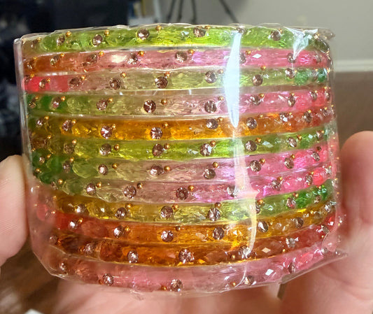 Pastel Colored Glass Bangles