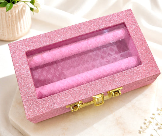 Pink Sparkly Two Rod Bangle Box