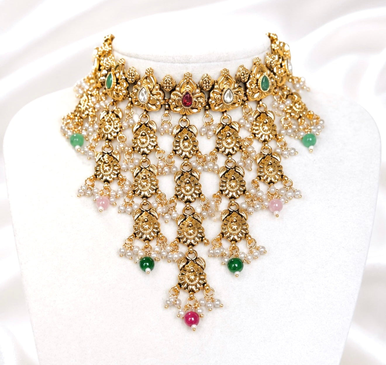 Raina Waterfall Necklace Set