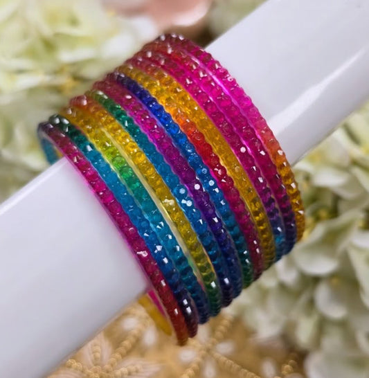Sophia Glass Bangle Set