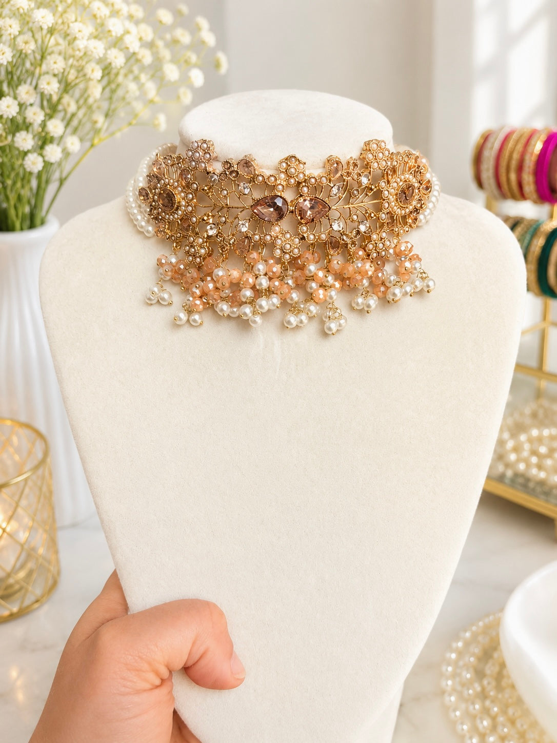 Amreen Nauratan Pakistani Choker Style Necklace Set