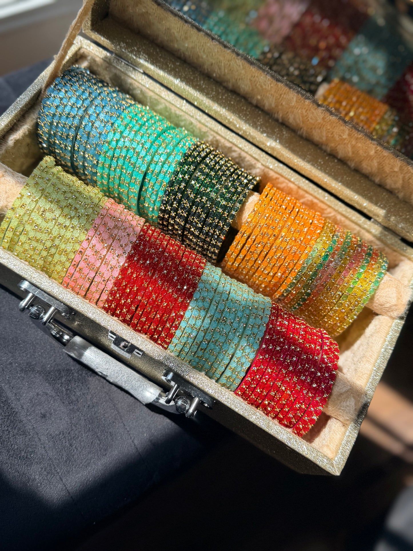 Tania Flower Glass Bangle Box