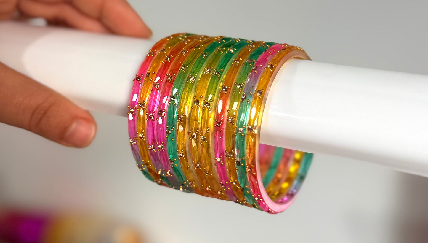 Sophia Glass Bangle Set