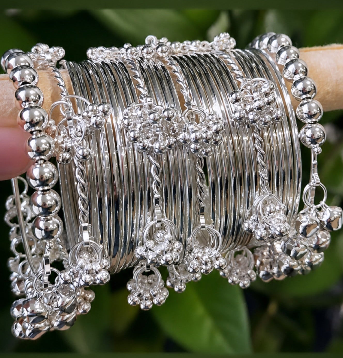 Naina Silver Kashmiri Bangle Set
