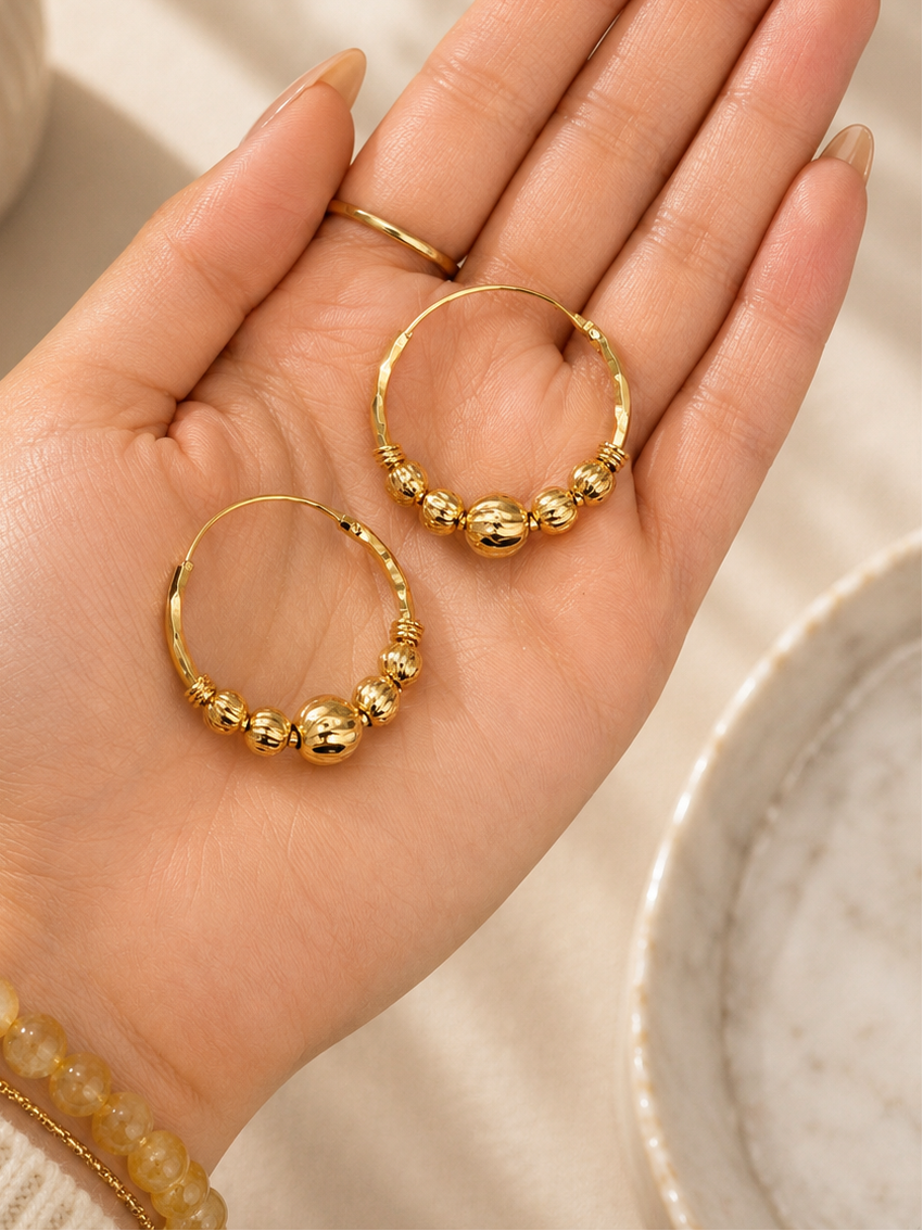 Vishali Gold Plated Hoops/Waliyan