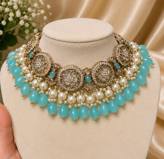 Sania Polki Style Necklace Set