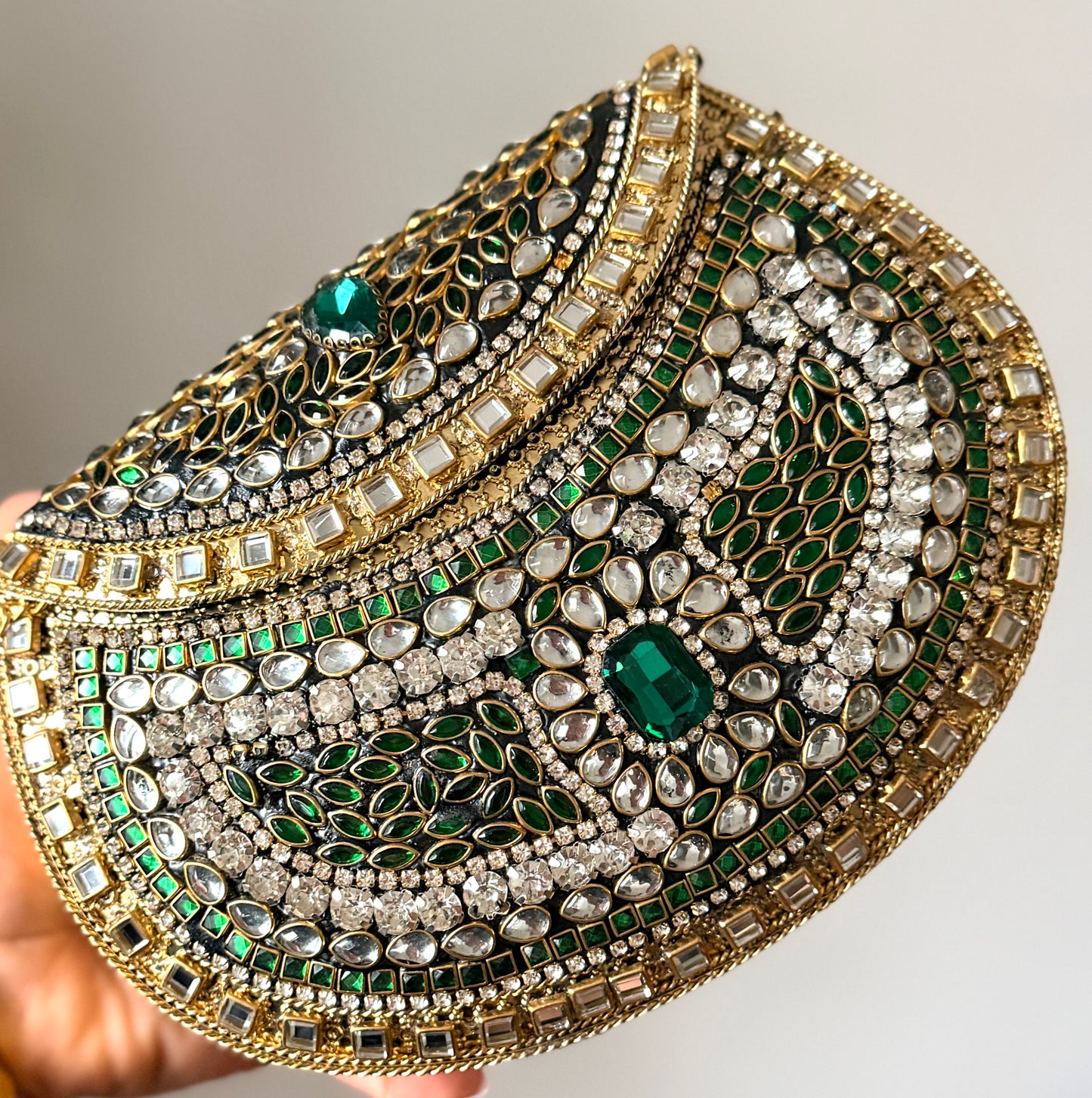 Naina Large Kundan Clutch