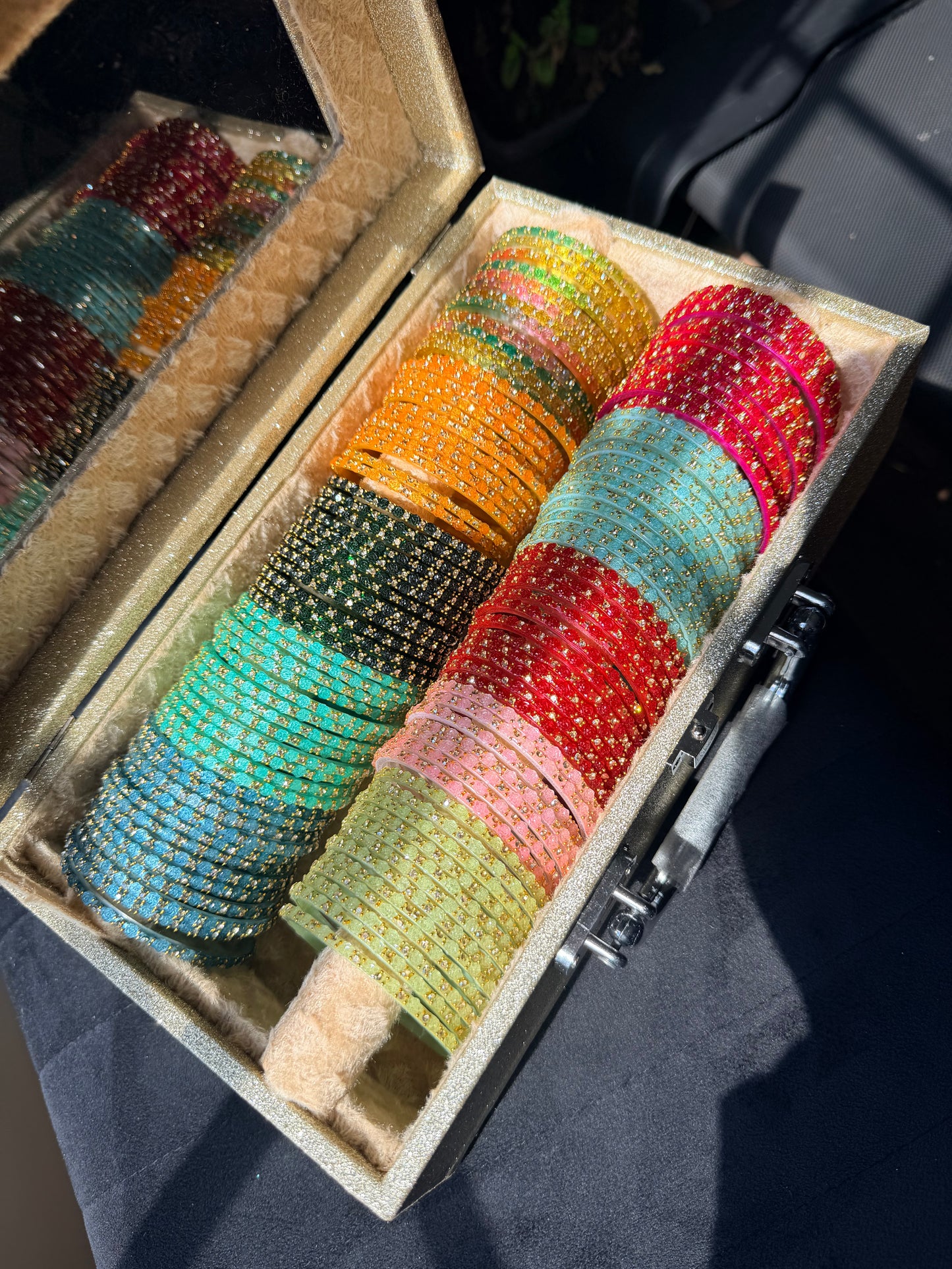 Tania Flower Glass Bangle Box
