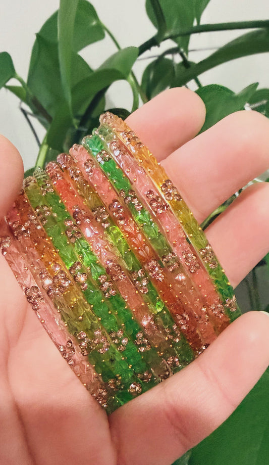 Sophia Glass Bangle Set