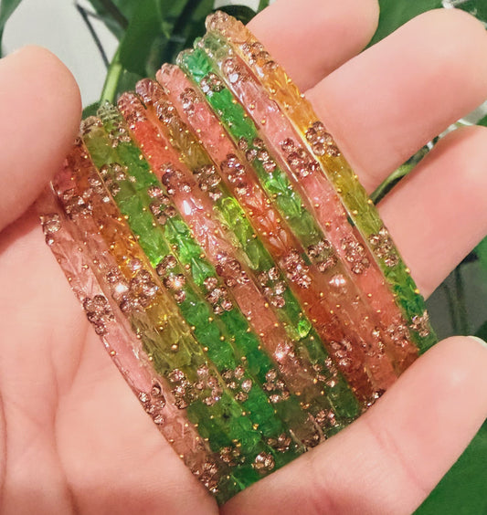 Sophia Glass Bangle Set