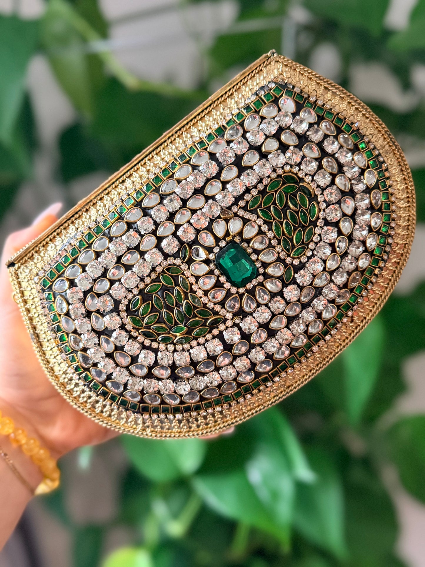 Naina Large Kundan Clutch