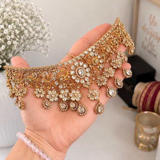 Simran Premium Gold Plated Choker Set