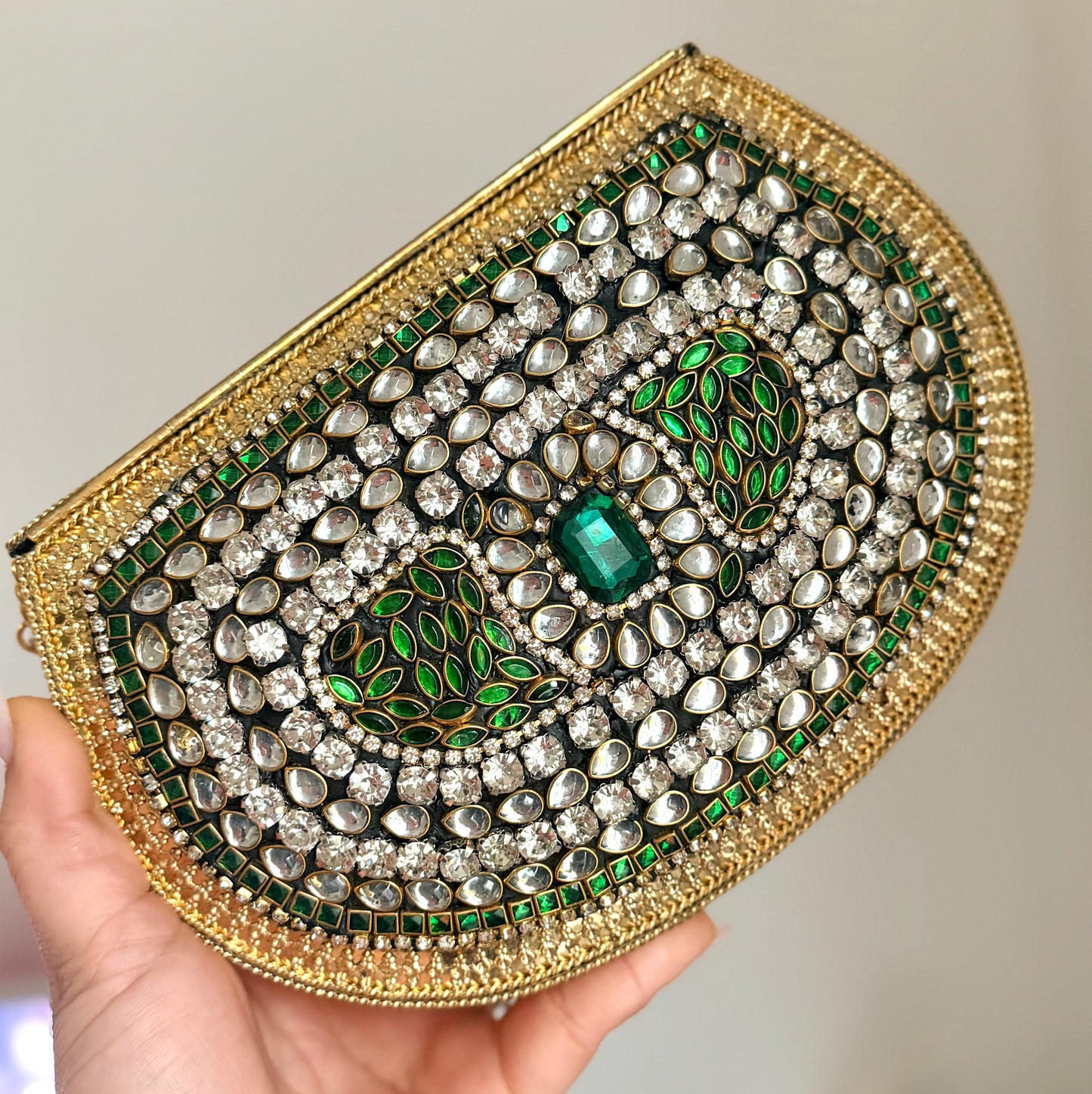 Naina Large Kundan Clutch