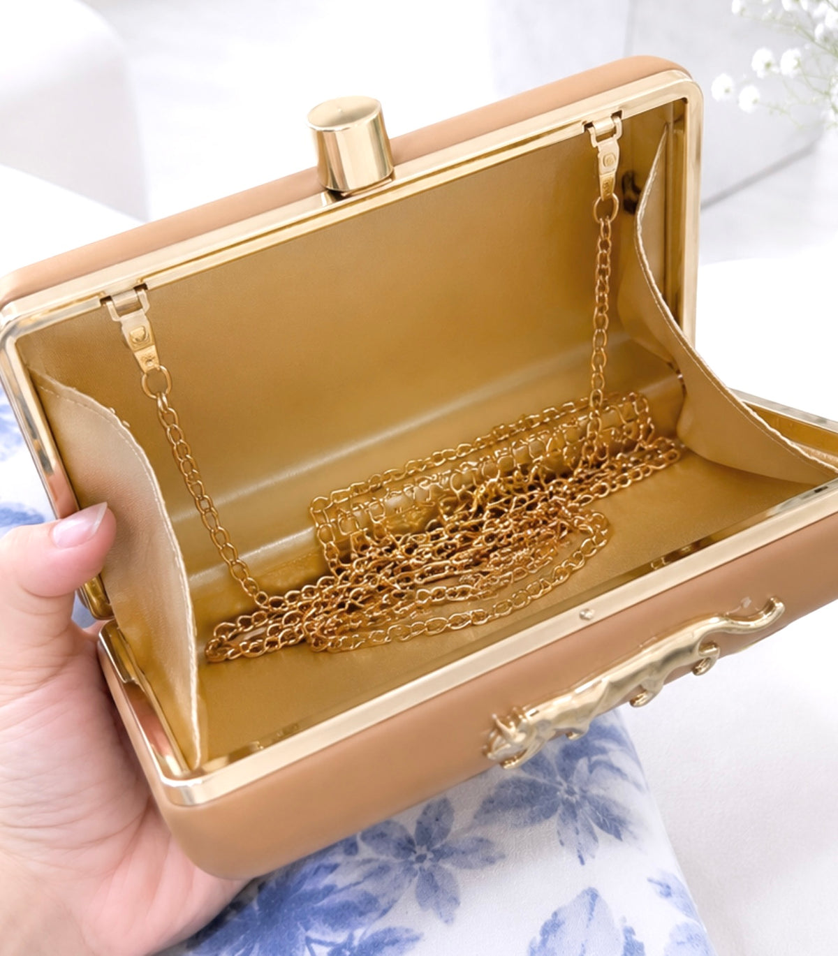 Sabya Inspired Premium Clutch with Detachable Chain