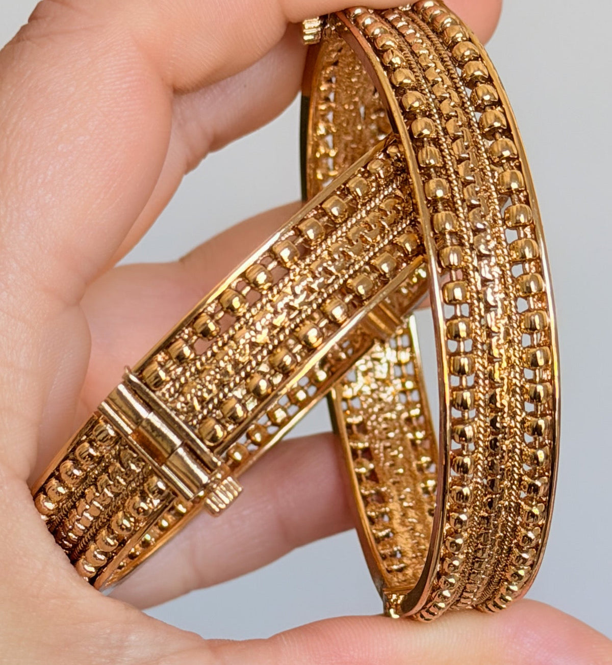 Sunidhi Gold Plated Openable Bangle Set