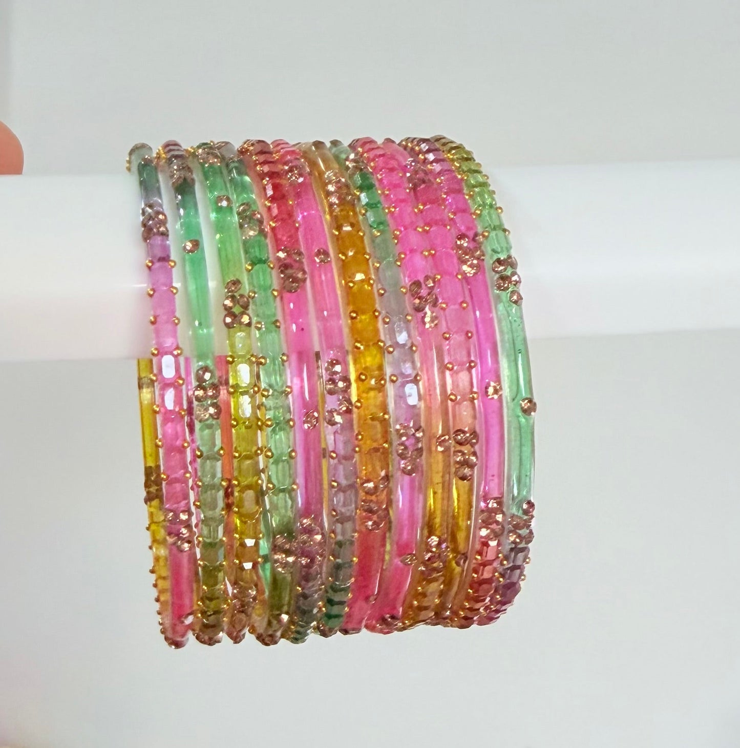 Sophia Glass Bangle Set