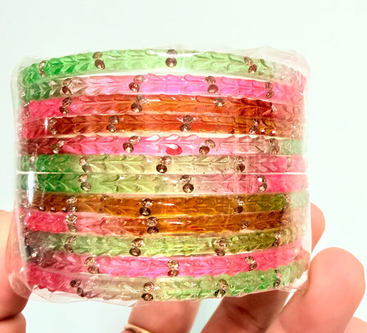 Sophia Glass Bangle Set
