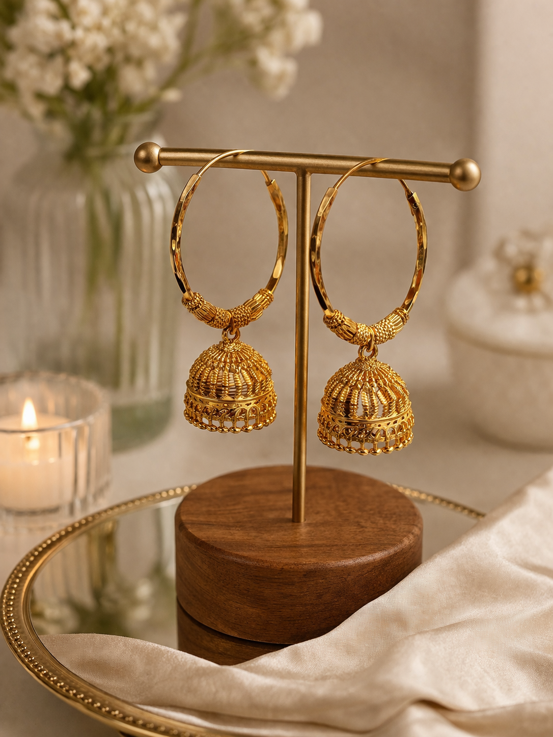 Ashnoor Gold Plated Jhumkis