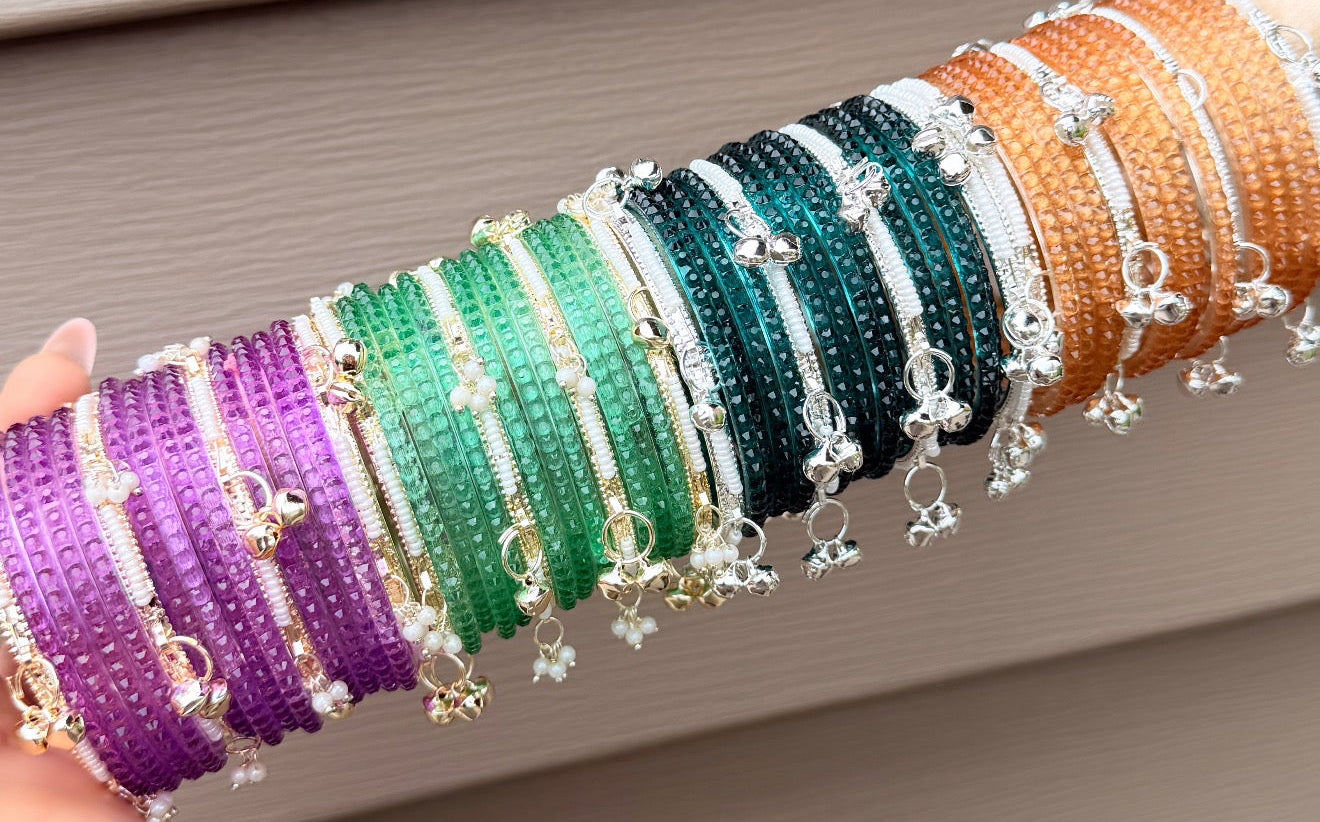 Maria Kashmiri Glass Bangle Box-Box is Included