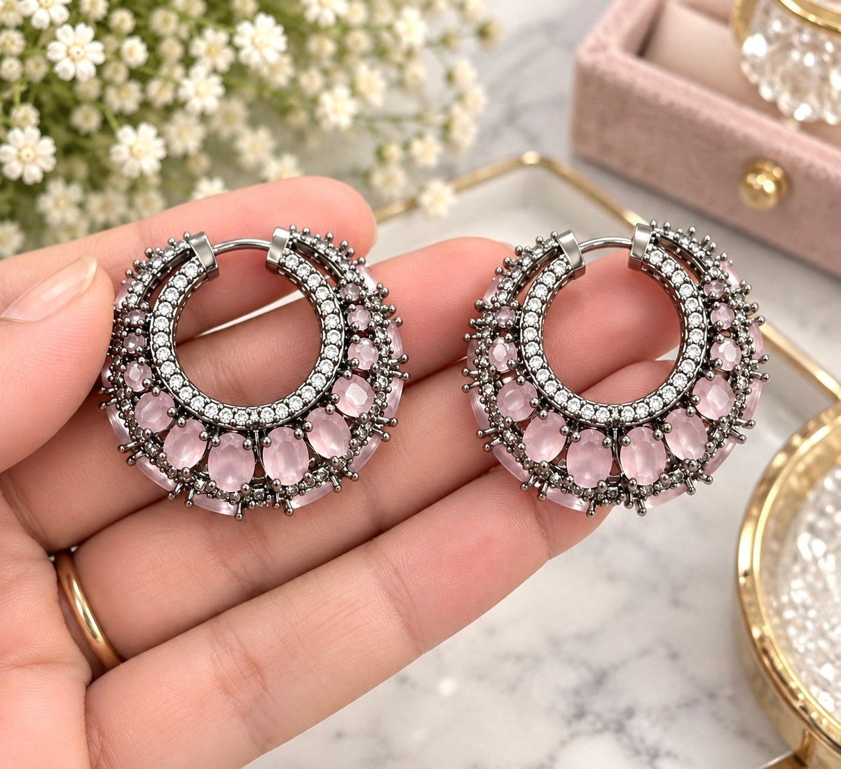 Sophia Nano Setting CZ Premium Hoop Earrings