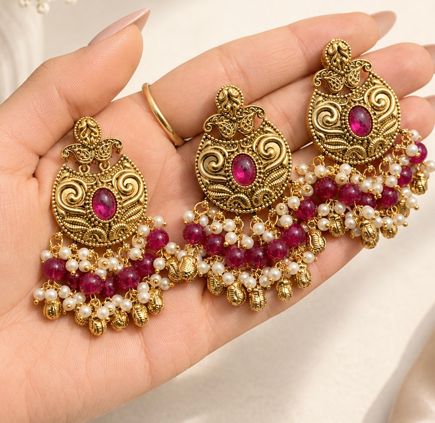 Anam Premium Gold Plated Necklace Set