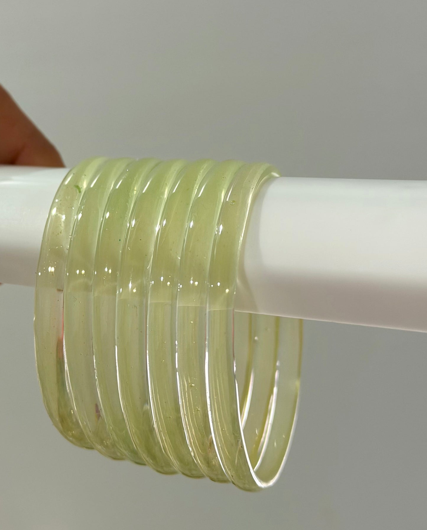 Sophia Glossy Glass Bangle Set