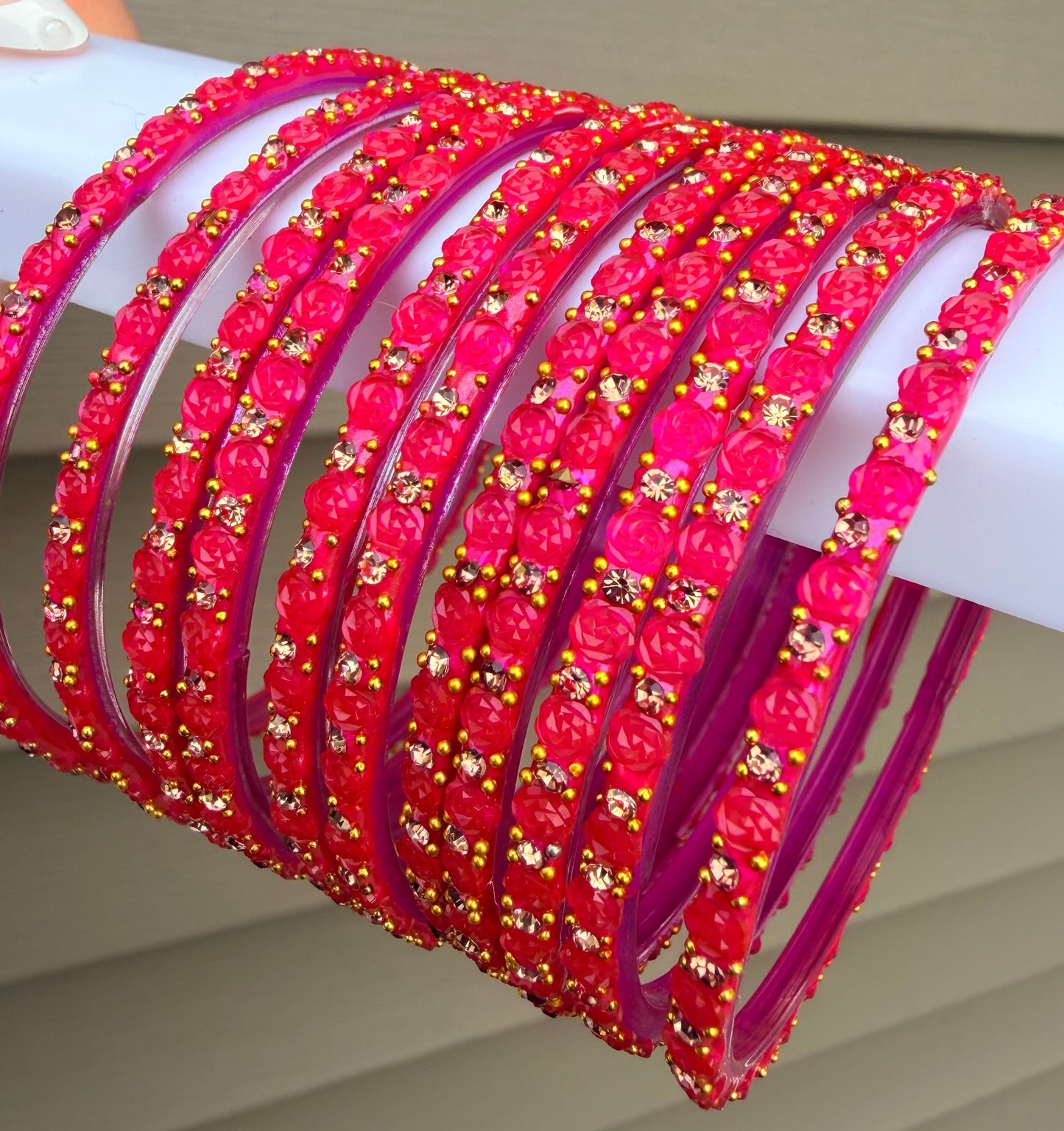 Sophia Glass Bangle Set