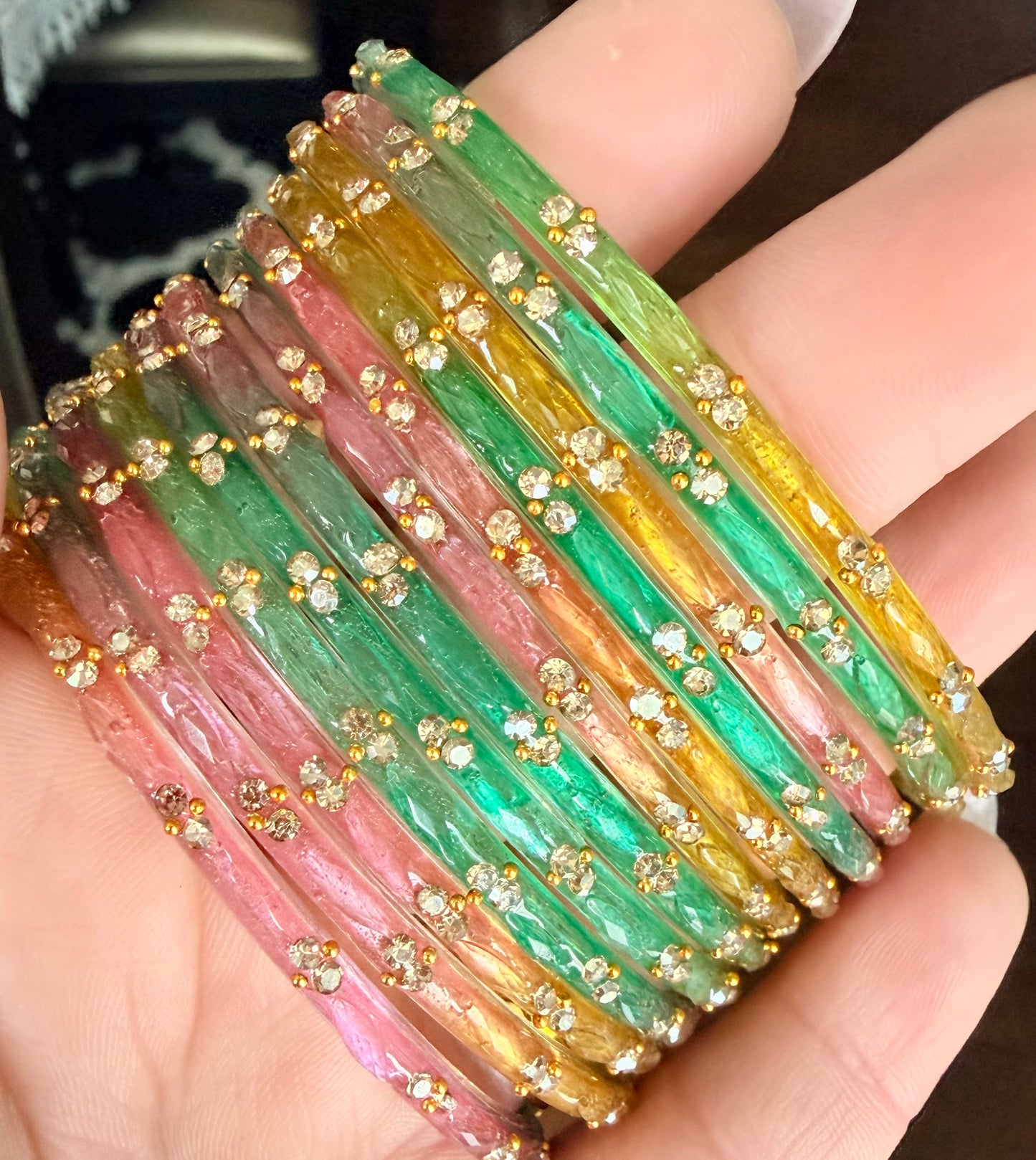 Sophia Glass Bangle Set