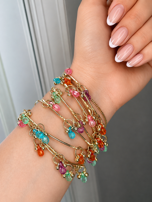 Anushka Multi Color Jelly Kashmiri Bangle Set- Set of 8